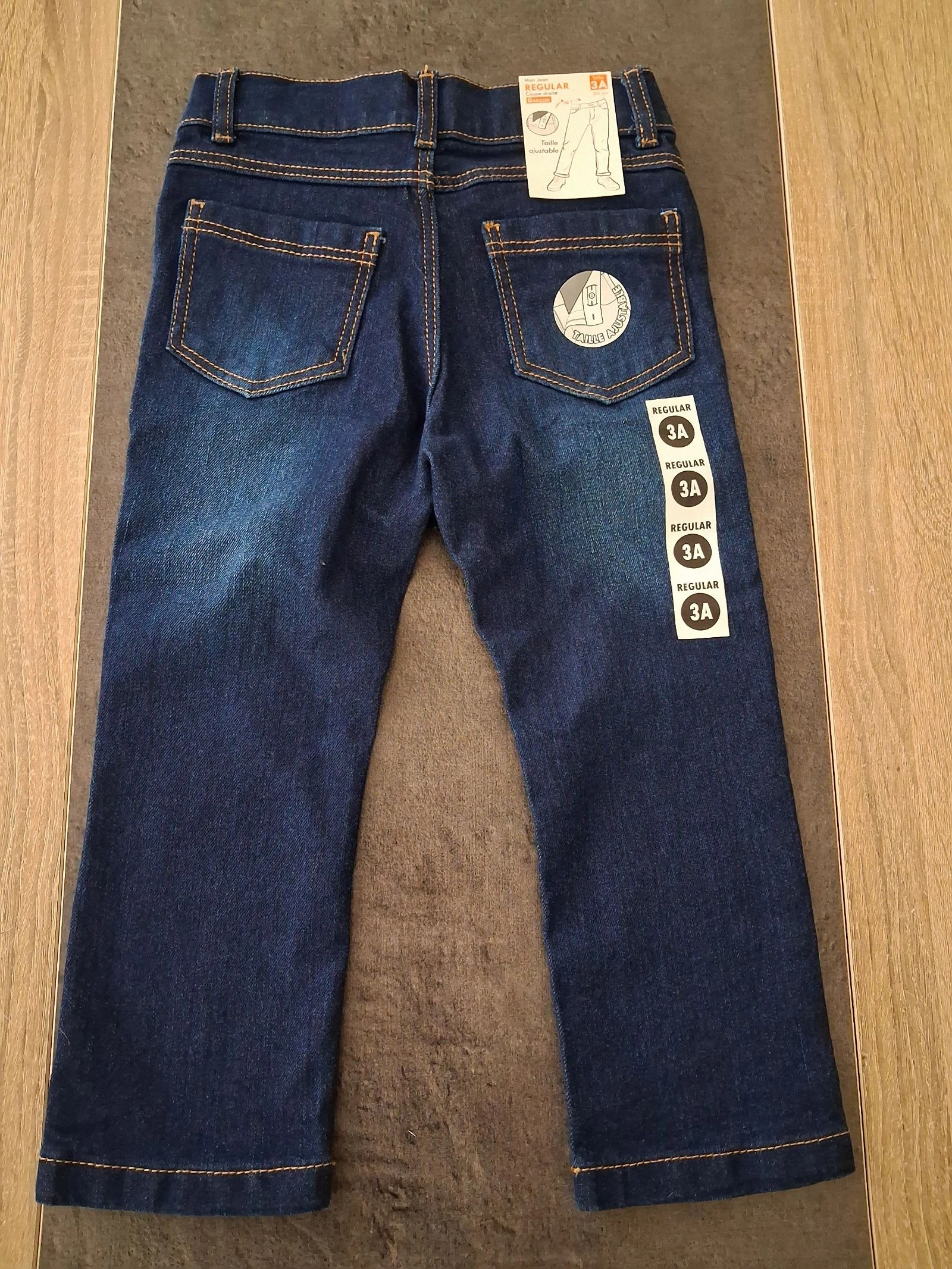 Jeans reto regular azul cru Tissaia 3 anos (98 cm) - Novo com etiqueta – photo 3